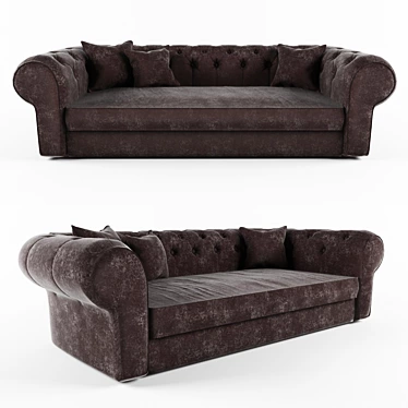 Italian Luxury: Magnum Asnaghi Sofa 3D model image 1 