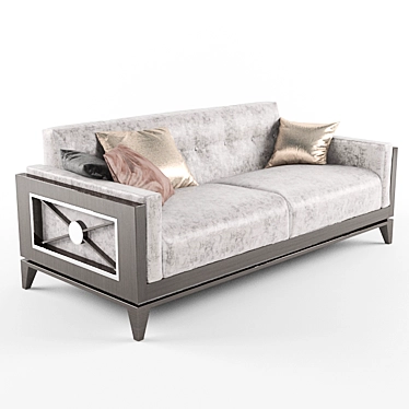 Elegant St. Tropez 3-Seater Sofa 3D model image 1 