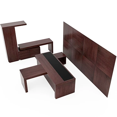 Executive Office Furniture 3D model image 1 