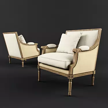 Classic Armchair 3D model image 1 