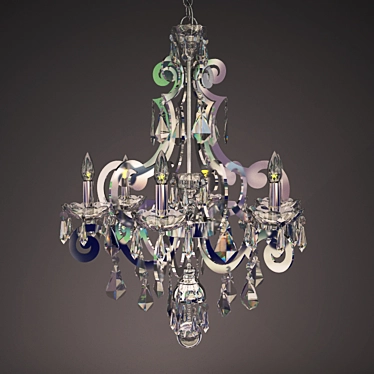 Elegant Crystal Chandelier 3D model image 1 