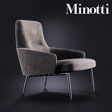 Modern Minotti Coley Armchair 3D model image 1 