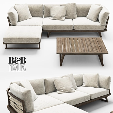 B&B Italia Gio: Elegant Sofa Table 3D model image 1 