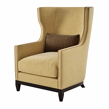 Century Fabric Armchair: Elegant and Comfortable 3D model image 1 