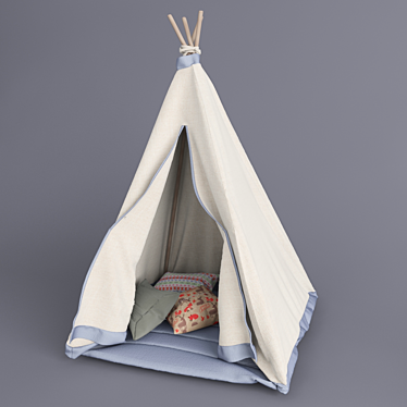 Playful Kids' Room Tent 3D model image 1 