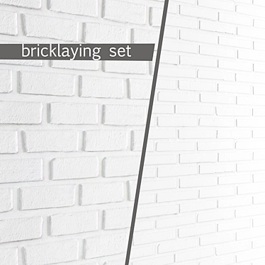 Contemporary White Brick Tiles 3D model image 1 