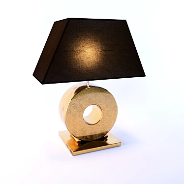 Golden Base Lamp: Elegant and Stylish 3D model image 1 