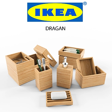 IKEA Dragan Bathroom Set 3D model image 1 