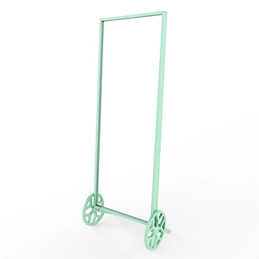 Portable Mirrored Floor Stand 3D model image 1 