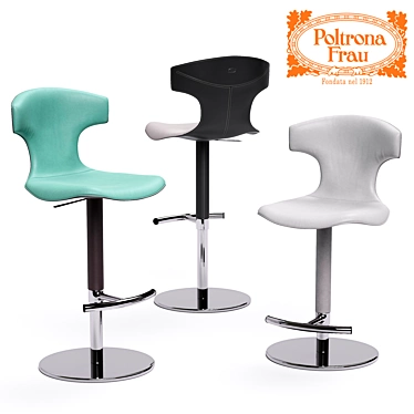 Poltrona Frau MONTERA Revolving Stool 3D model image 1 