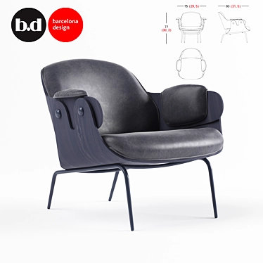 BD Barcelona Design LOW LOUNGER: Timeless Comfort 3D model image 1 