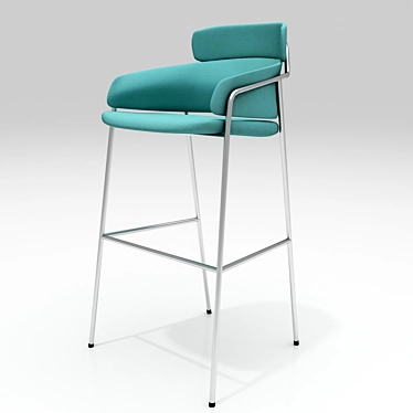 Sleek Strike Stool 3D model image 1 