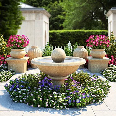 Floral Oasis 3D Model 3D model image 1 