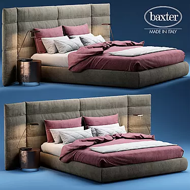 Comfortable King-sized Bed - BAXTER 3D model image 1 