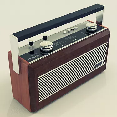 Teak Leather Radio: Roberts R900 3D model image 1 