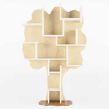 Tree Bookshelf - Stylish Shelving 3D model image 1 