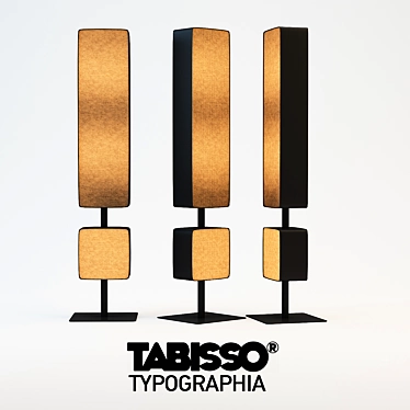 Tabisso Typography Lamp 3D model image 1 