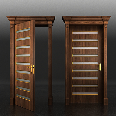 Beech Wood Door - Authentic 3D model image 1 