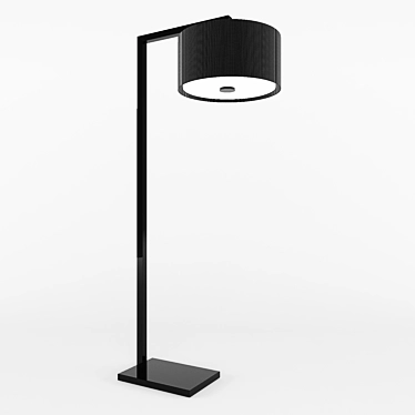 Modern Black Dome Floor Lamp 3D model image 1 