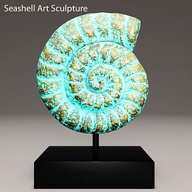 Title: Seashell Harmony Sculpture 3D model image 1 