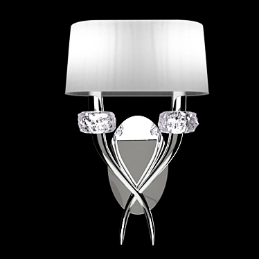 Loewe Chrome Modern Table Lamp 3D model image 1 