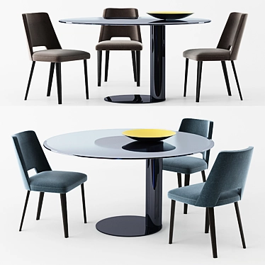 Gallotti&Radice Oto Thea: Elegant Table and Chair 3D model image 1 