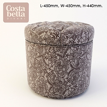 Cosy Bella Blossom Ottoman 3D model image 1 