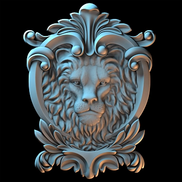 Leo Decor: Detailed 3D Lion Sculpture 3D model image 1 