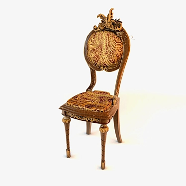 Title: Asymmetric Medallion Chair 3D model image 1 