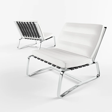 Dordoni Loungechair: Sleek and Stylish 3D model image 1 