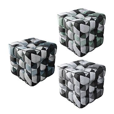 Elegant Box Pouf - Modern and Versatile 3D model image 1 