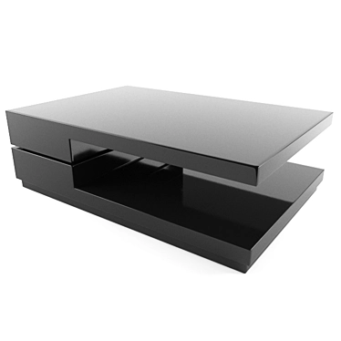 Sleek Black Coffee Table 3D model image 1 