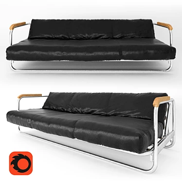 Vintage Alvar Aalto 63 Sofa: Classic Modernism 3D model image 1 