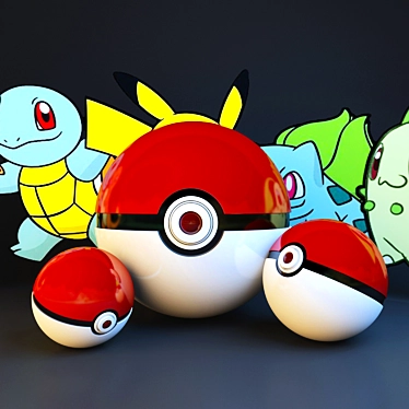 Classic Pokeball Holder 3D model image 1 