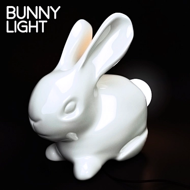 Fluffy Glow Bunny Lamp 3D model image 1 