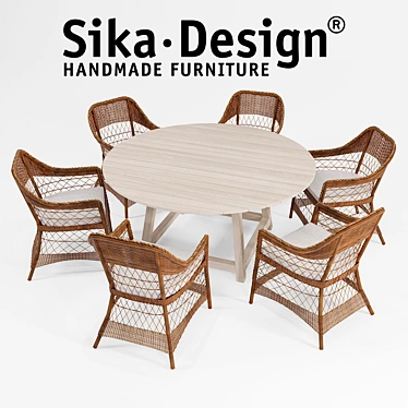 Elegant SIKA-DESIGN Chair & Table 3D model image 1 