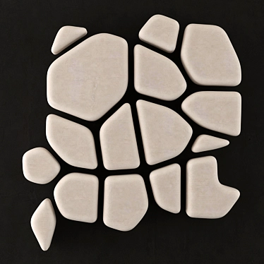 Pebble-Panel: Versatile, High-Quality 3D Textured Tiles 3D model image 1 