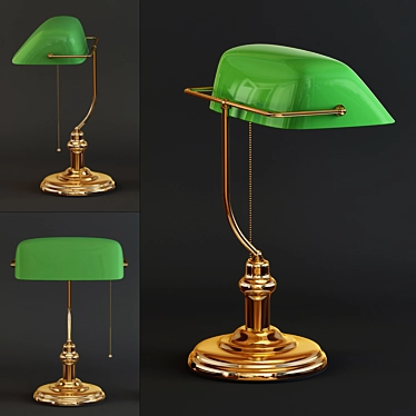 Elegant Glass Table Lamp 3D model image 1 