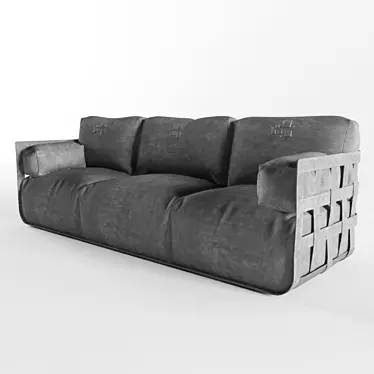 Italian Sofa: Rugiano Braid 3D model image 1 