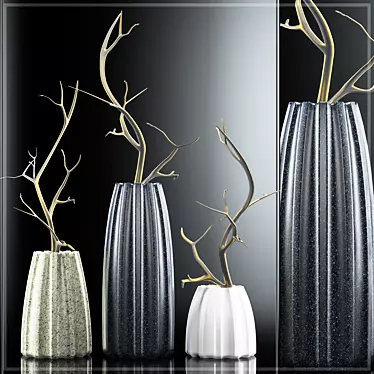 Contemporary Ceramic Vases 3D model image 1 