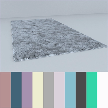 Soft Pastel Carpet Set - 10 Pieces 3D model image 1 