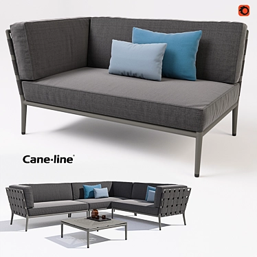 Modern Cane-line Conic Outdoor Set 3D model image 1 