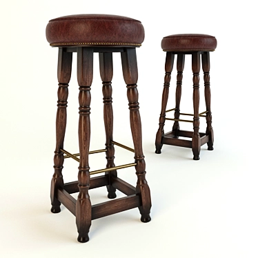 Elegant Bar Chair: Compact Design 3D model image 1 