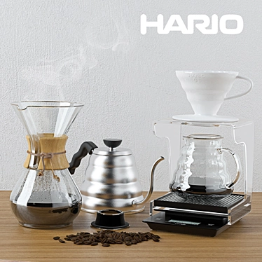 Hario V60 Coffee Brewing Set 3D model image 1 