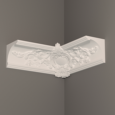 Classic Corner Cornice Molding 3D model image 1 
