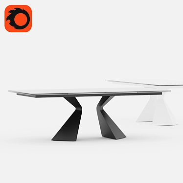 Elegant Bonaldo Prora Dining Table 3D model image 1 