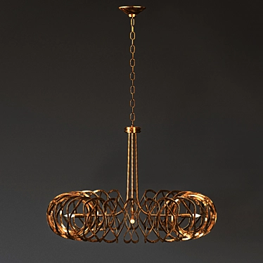 Gild Barry Goralnick Chandelier: Glamorous & Grand 3D model image 1 