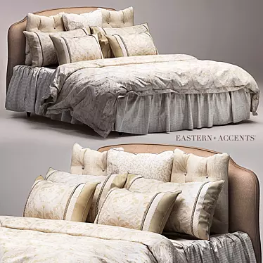 Luxury Eastern Accents Bedding Set 3D model image 1 