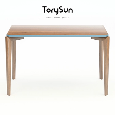 Compact Oak Dining Table 3D model image 1 