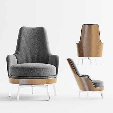 Italian Elegance: Guscioalto Soft Armchair 3D model image 1 